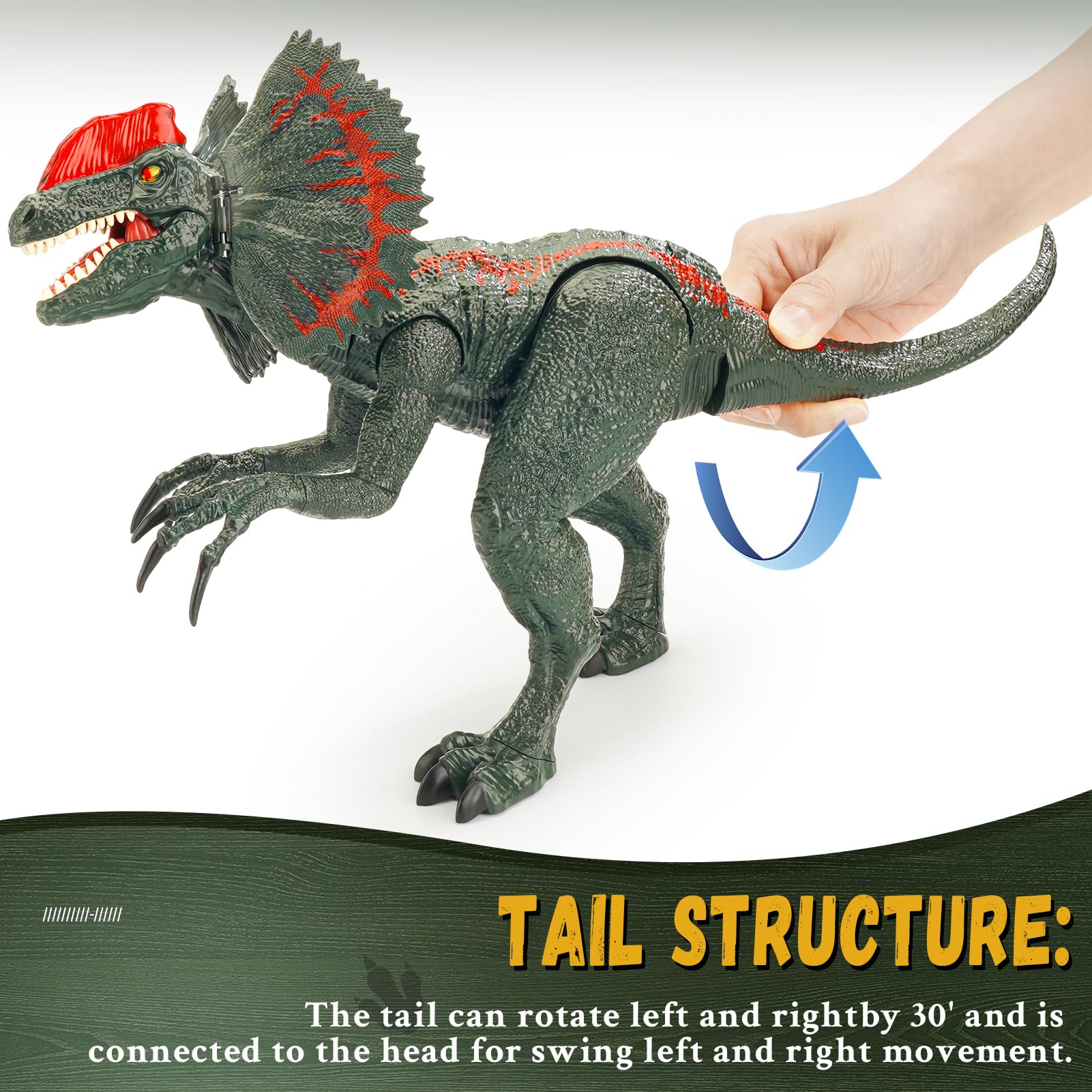 Big Dilophosaurus Dinosaur Toy - Realistic Action Figure -3 Big Dilophosaurus Dinosaur Toy - Realistic Action Figure -3