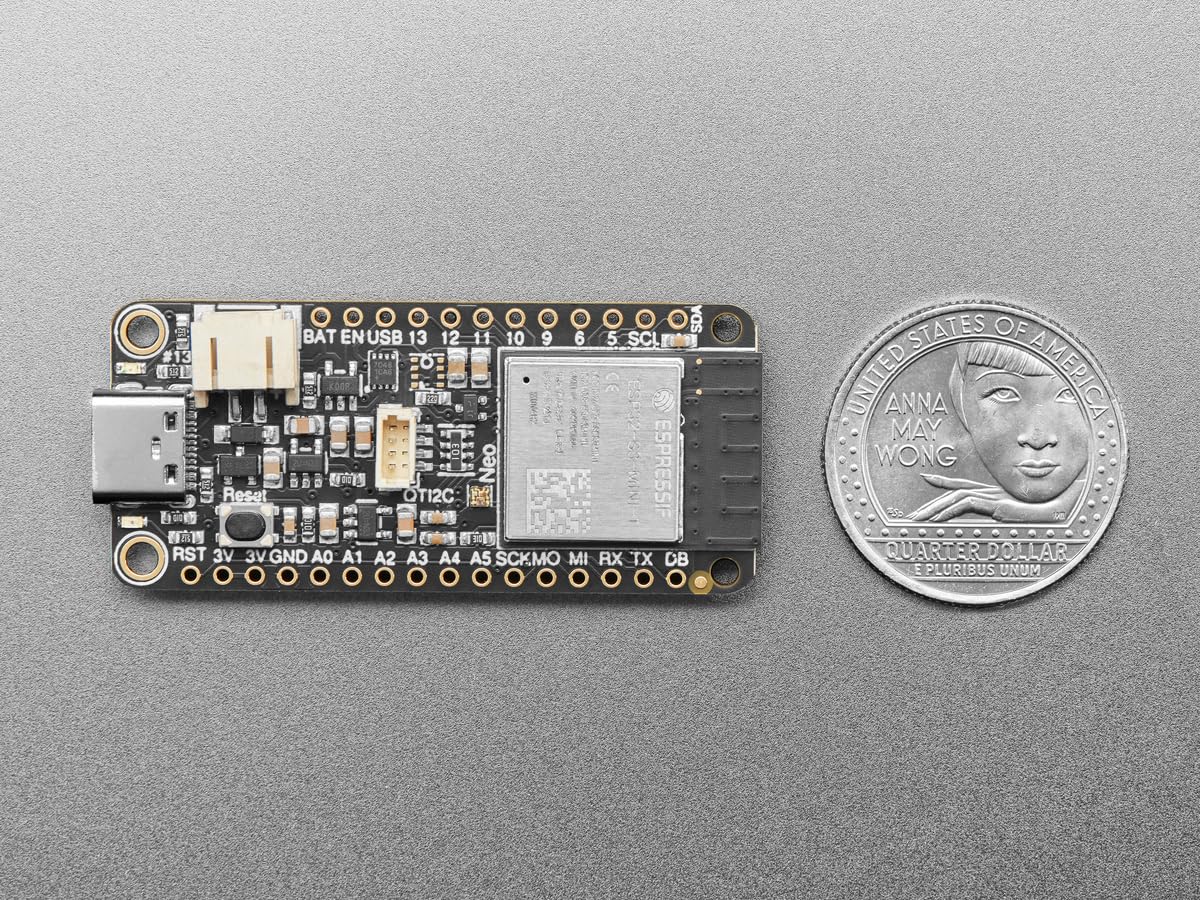Adafruit ESP32-S3 Reverse TFT Feather, 4MB Flash, 2MB PSRAM, STEMMA QT, 5691