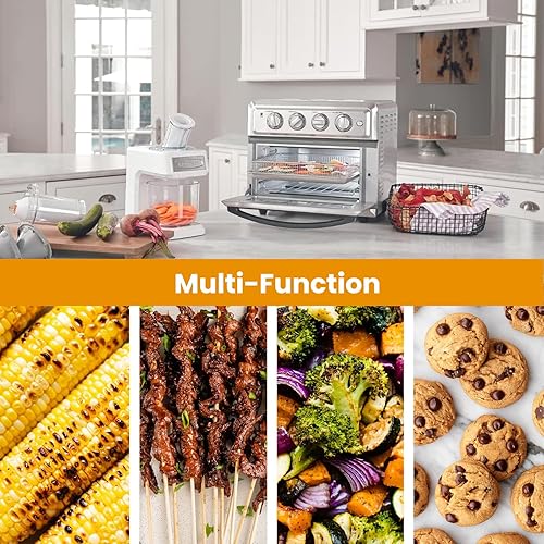 Miniatura 4 de Bandeja de horno de acero inoxidable compatible con bandeja de horno tostadora Cuisinart, adecuada para freidora de aire Cuisinart TOA-060 y TOA-065