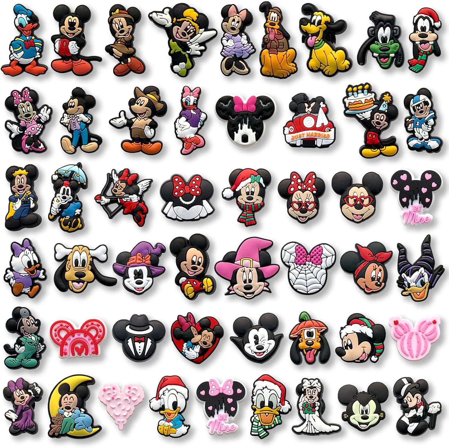 30 50Pcs Cartoon Shoe Decoration Charms for Croc Clog Sandals