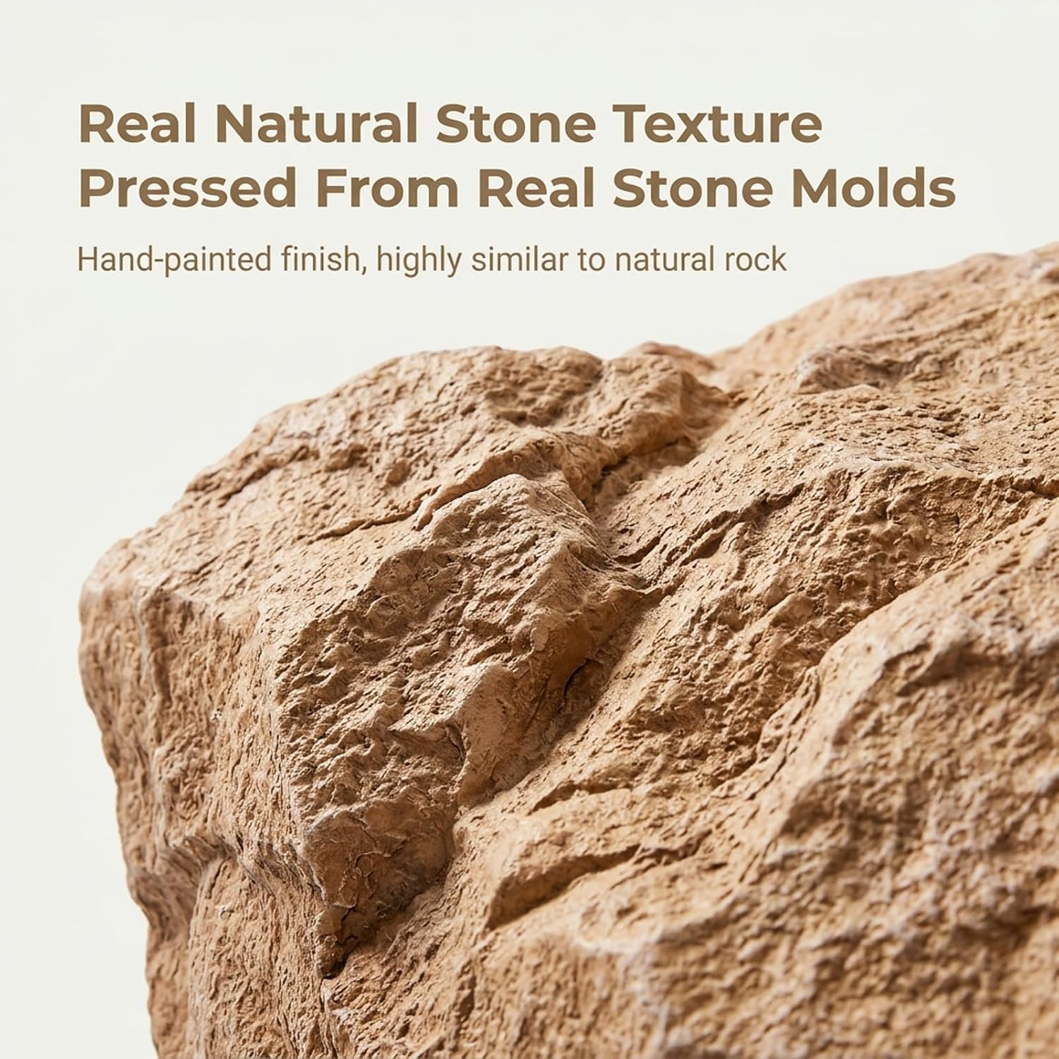 Realistic PU Foam Garden Stones - Outdoor Fake Rocks for Landscaping, Faux Rock Well Covers & Patio Decor (15.7x11.0x8.7in) - Durable, Lightweight, Weather-Resistant