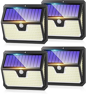 Outdoor Solar Lights, 238 LED Solar Security Lights and 3 Modes Motion Sensor 270° Wide Angle Solar Powered Lights IP65 Wa...