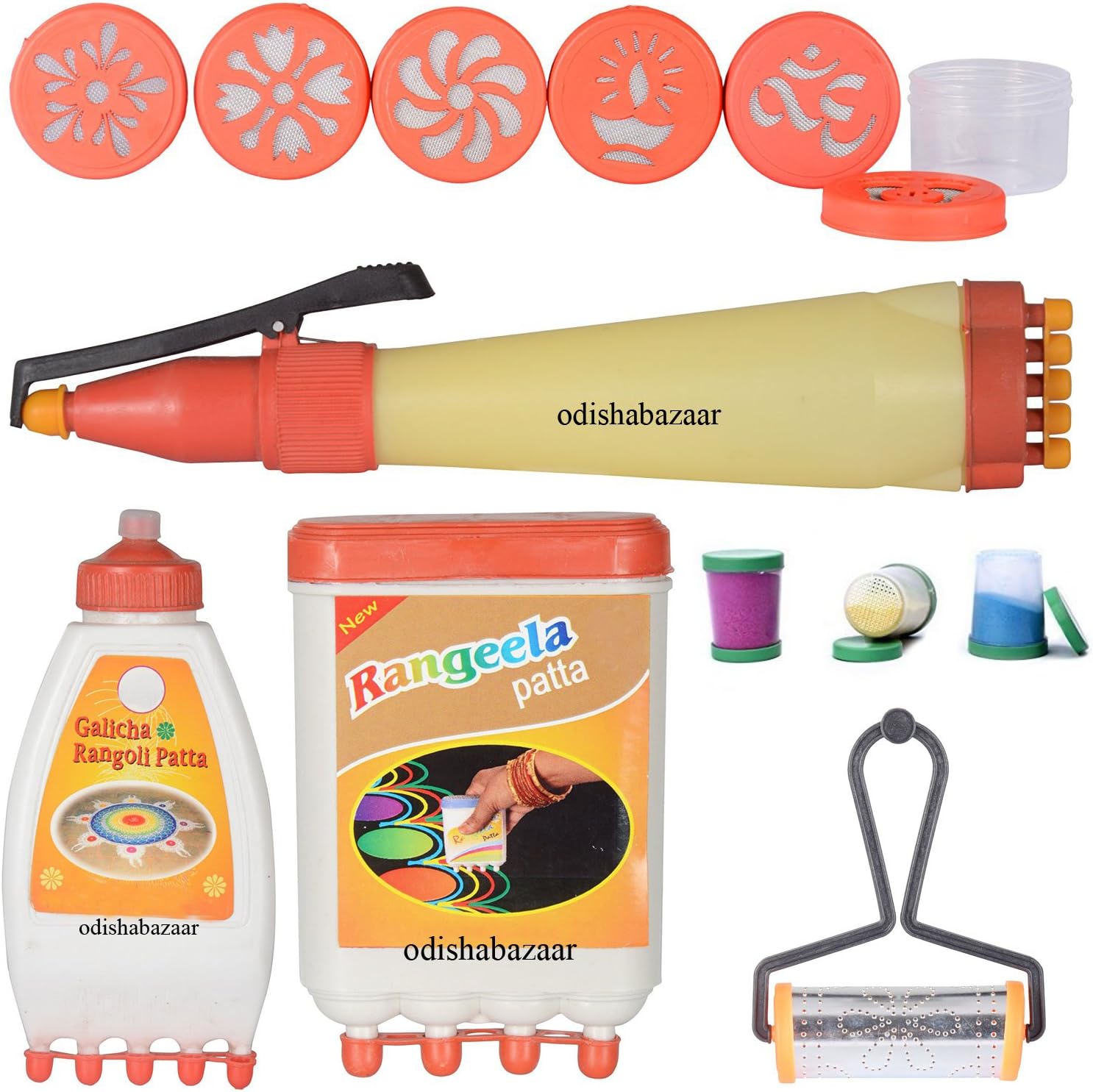 Odishabazaar Ready to Draw Rangoli Making Kit1 Rangeela patta + 1