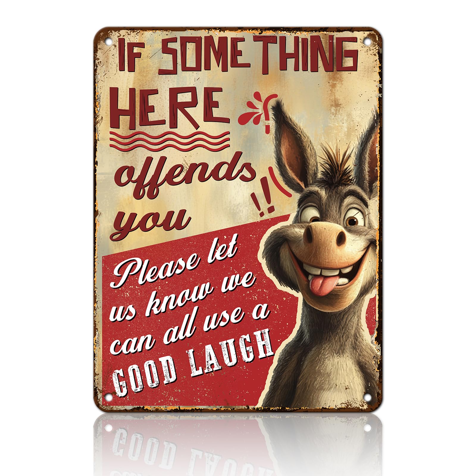 Anceky Tin Sign If Something Here Metal Sign Retro Wall Decor for Living Room Yard Porch Window Home Cafe 12×8 Inch