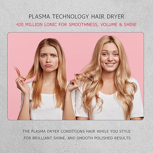 Miniatura 3 de CONFU Secador de pelo difusor  Plasma iónico Profesional 1600 W Secador de pelo de secado rápido para cabello rizado antiencrespamiento  Secador de