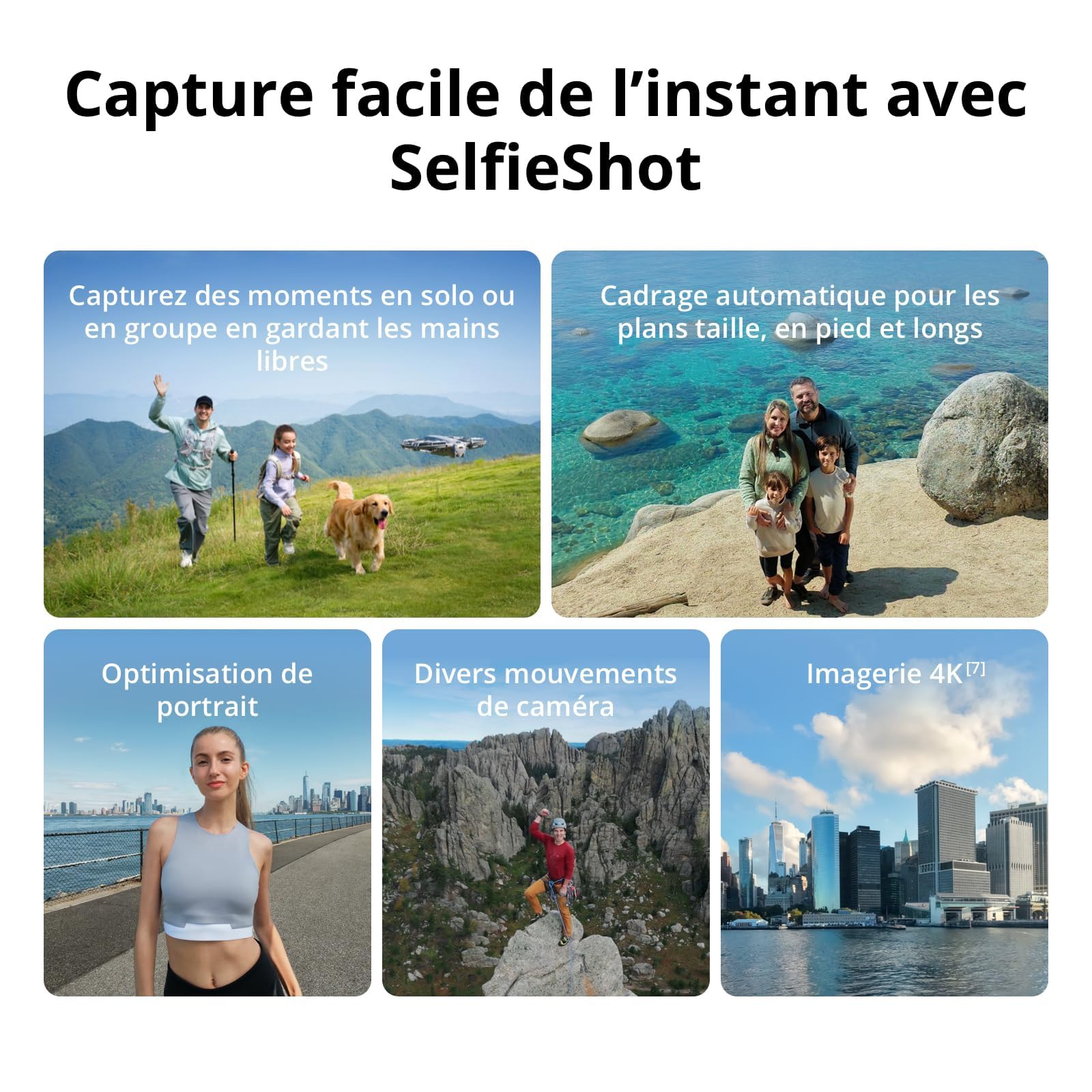 DJI Neo 2 (drone seul), léger & pliable, décollage & atterrissage du creux de la main, contrôle gestuel, ActiveTrack, drone 4K pour débutants, détection obstacles omnidirectionnelle