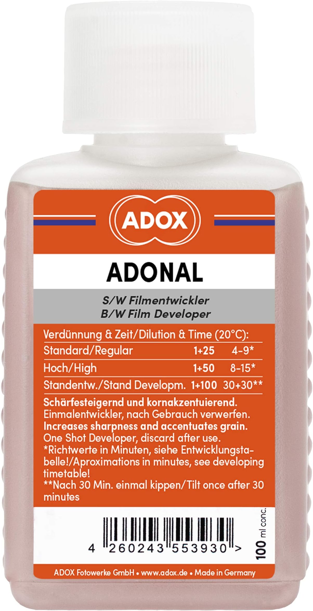 ADOX ADONAL RODINAL Film Developer Universal 100 ml