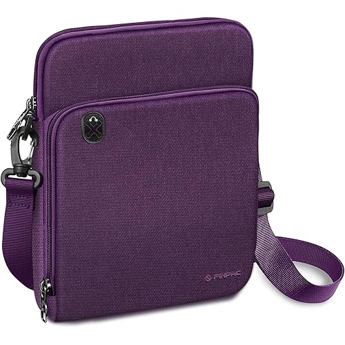 FINPAC 11 Inch Tablet Sleeve Case, Briefcase Shoulder Bag for 11" iPad Pro (2018-2024), 11" iPad Air (M2) 2024, 10.9" iPad 10th Gen, 10.9" iPad Air 5/4 (2022/2020), 10.2" iPad, Galaxy Tab, Purple