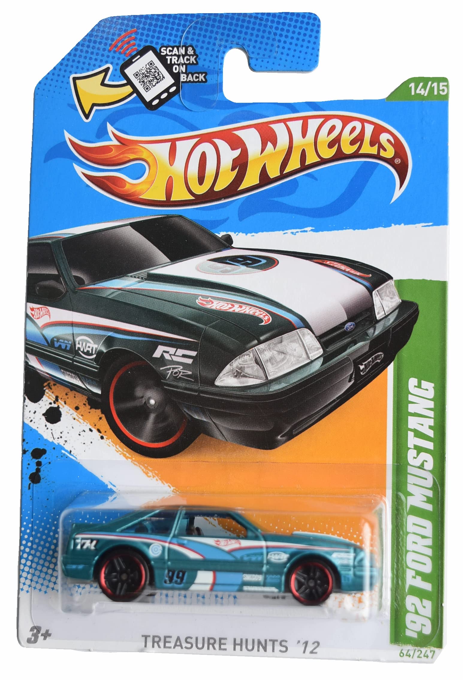 Hot Wheels '92 Ford Mustang, Treasure Hunts '12 14/15