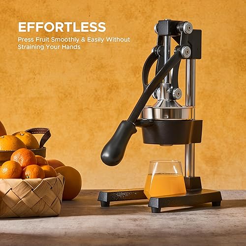 Vista 9 de Exprimidor manual CO-Z Commercial Greade, manual, exprimidor de jugo, naranja, cítricos, limón, granada, Negro