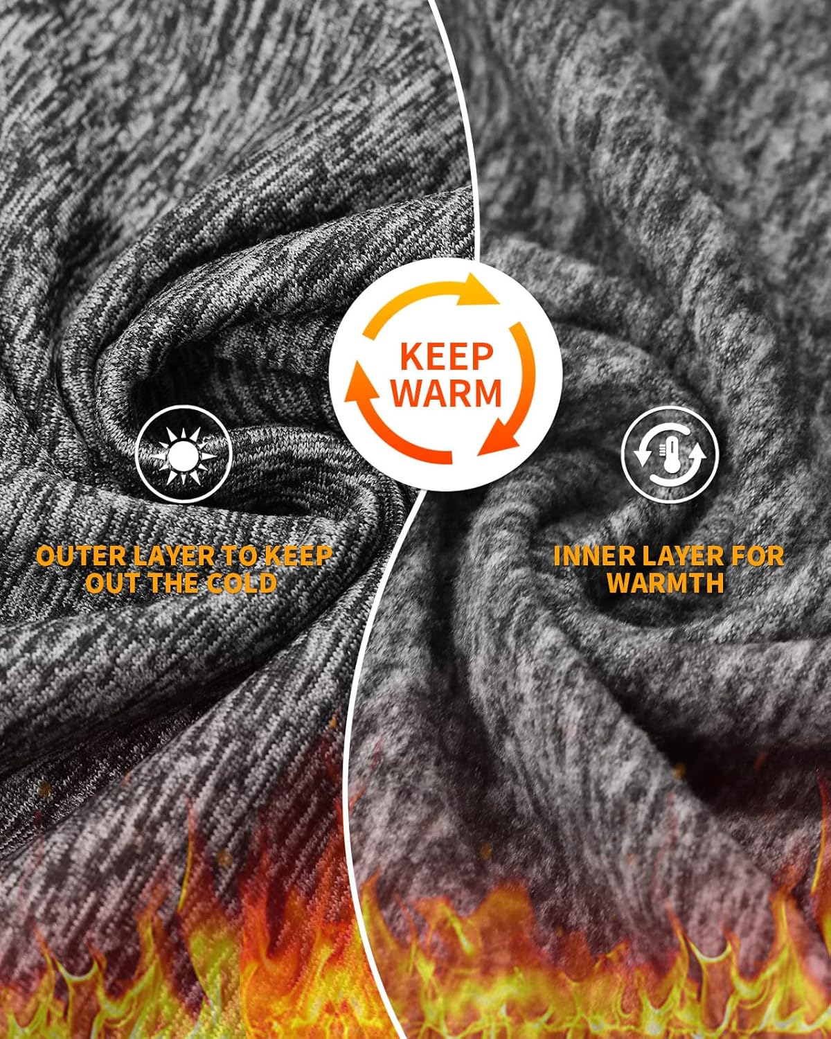 Soneven Women's Running Fleece Sweatshirts Cowl Neck Warm Pullover Hoodie Long Sleeve Thermal Shirt with Pocket - Image 3