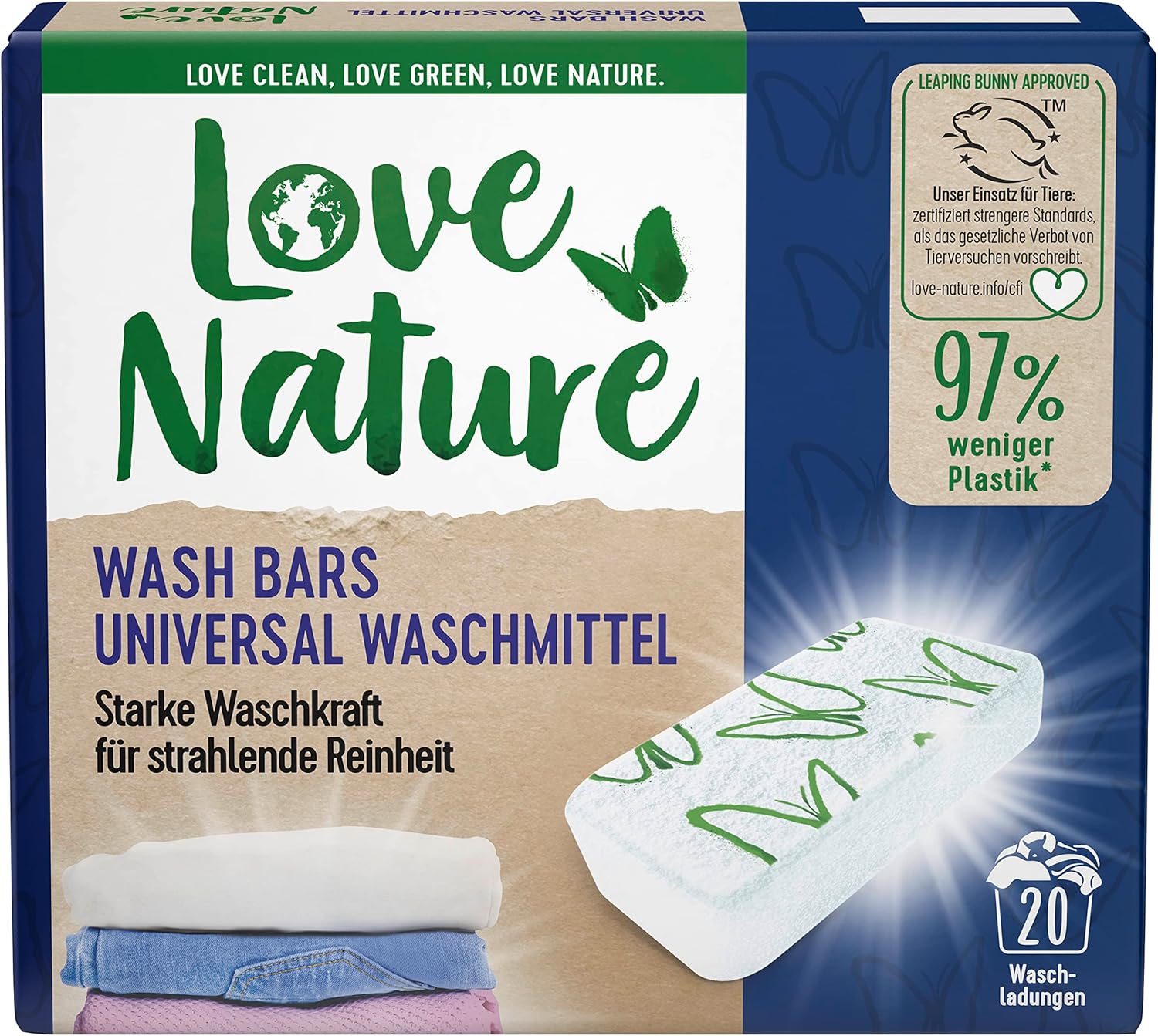 Love Nature Wash Bars Gratis Testen Love Nature Wash Bars Universal Waschmittel (20 Waschladungen