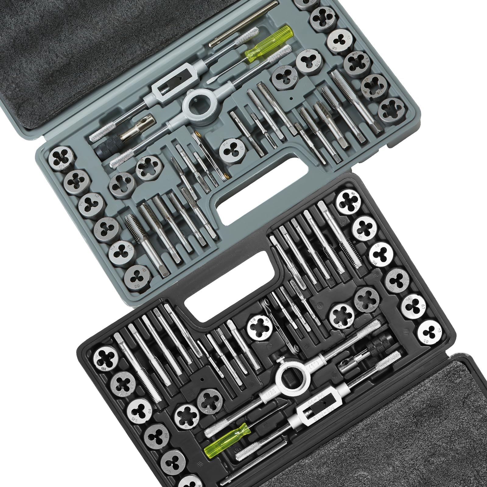 Lot De 8 Tarauds Métriques OFNMY - M3 à M12 + Clé à Taraud Réglable - Acier Rapide