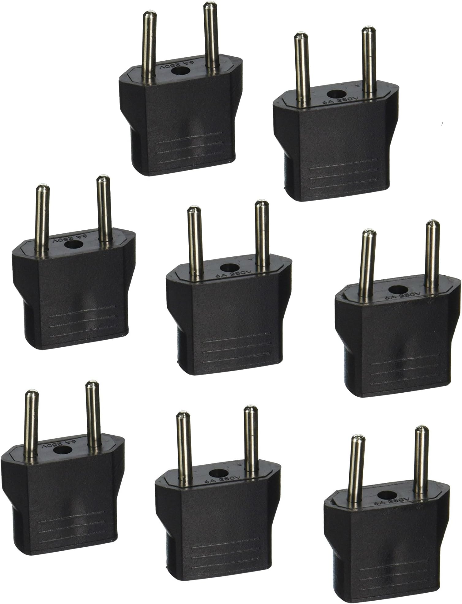 USA American to Asia or European Electrical International Power Wall Outlet Travel Plug Adapter Socket - 8 PCS USA to Europe