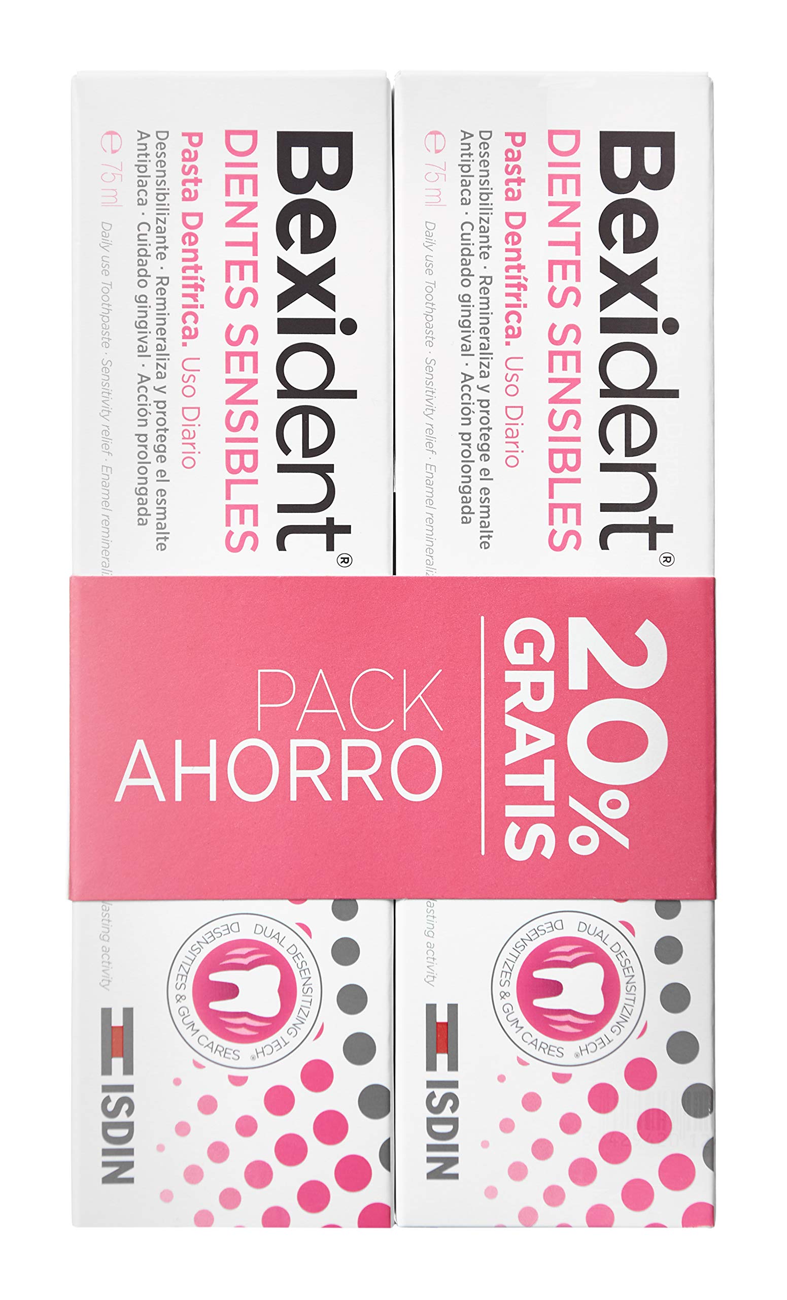 Isdin Bexident Sensitive Teeth Pack 20% Extra Toothpaste 75 ml + 75 ml (690012469)