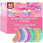 Onespring Eye Masks (48 Pairs) - Face Masks Skincare, Undereye Patches for Puffy Eyes, Dark Circles, Wrinkles, Collagen Eye Gels for Bridesmaid - Gifts for Women, Bachelorette Party Favors