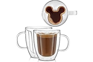 JoyJolt Disney Mickey Mouse 3D Coffee Cups: Magical Insulation for Your Daily Brew