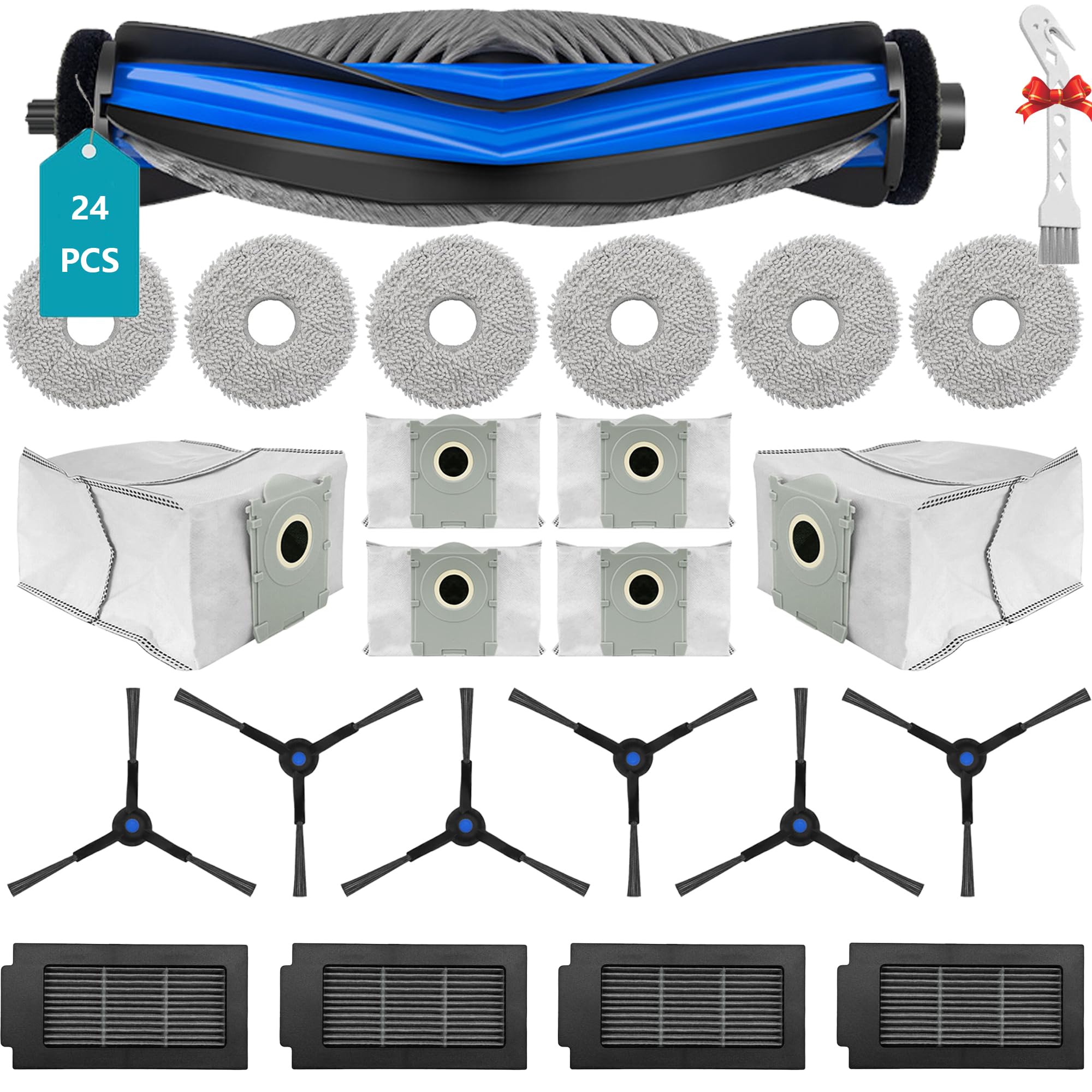 Replacement Dust Bags & Mop Pads For ECOVACS DEEBOT T50 Series - 6 Bags & 6 Pads Vacuum Cleaner Parts