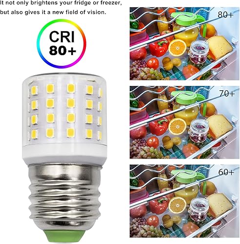 Miniatura 7 de Kei D34l AC100-265V 3.5W - Bombilla de repuesto para refrigerador Frigidaire 5304511738 para congelador, luz blanca diurna, 5000 K, paquete de 1