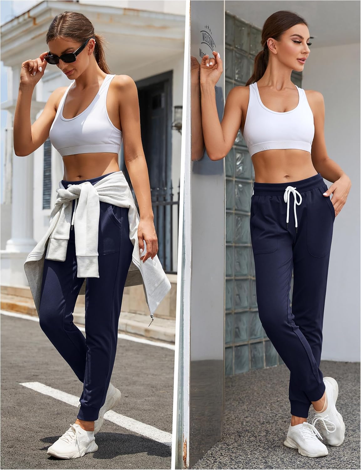 SPECIALMAGIC Women's Cotton Sweatpants with Pockets Athletic Drawstring Joggers Casual Sweat Pants - Image 5