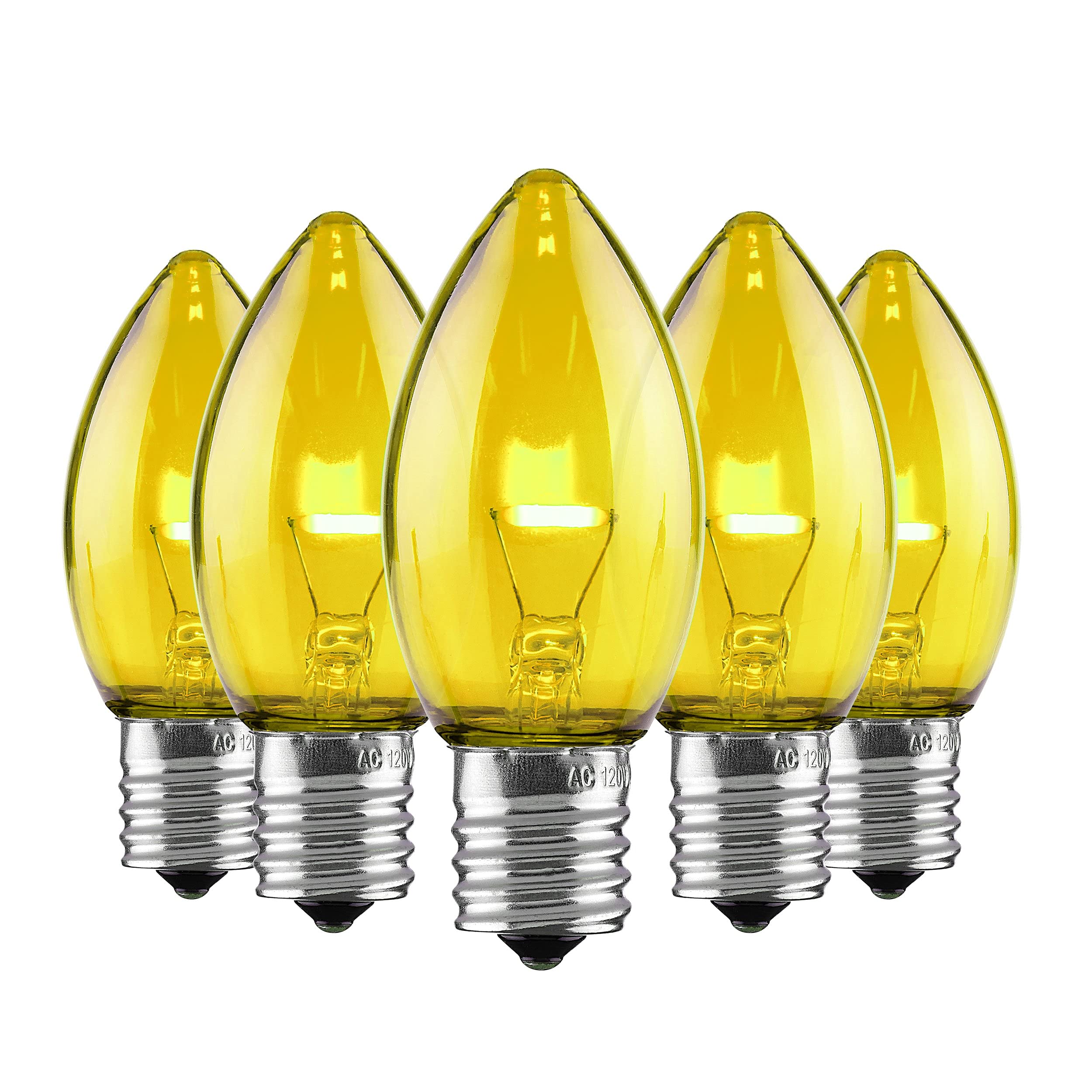Yellow Christmas Light Bulb