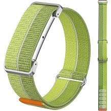 Nylon Sport Band Compatible with Google Fitbit Air, Adjustable Hook and Loop Replacement Strap with Metal Frame Case, Soft Breathable Woven Wristband for Workout Sleep Daily Wear