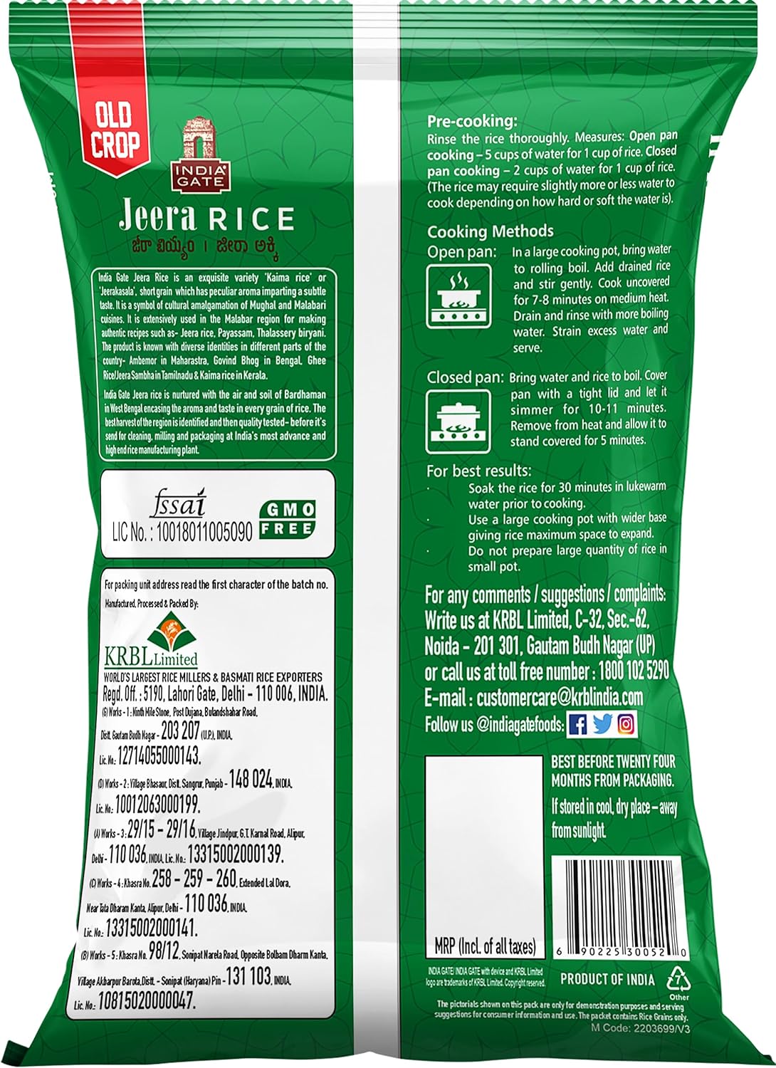 New Year Sale India Gate Jeera Rice, 1Kg