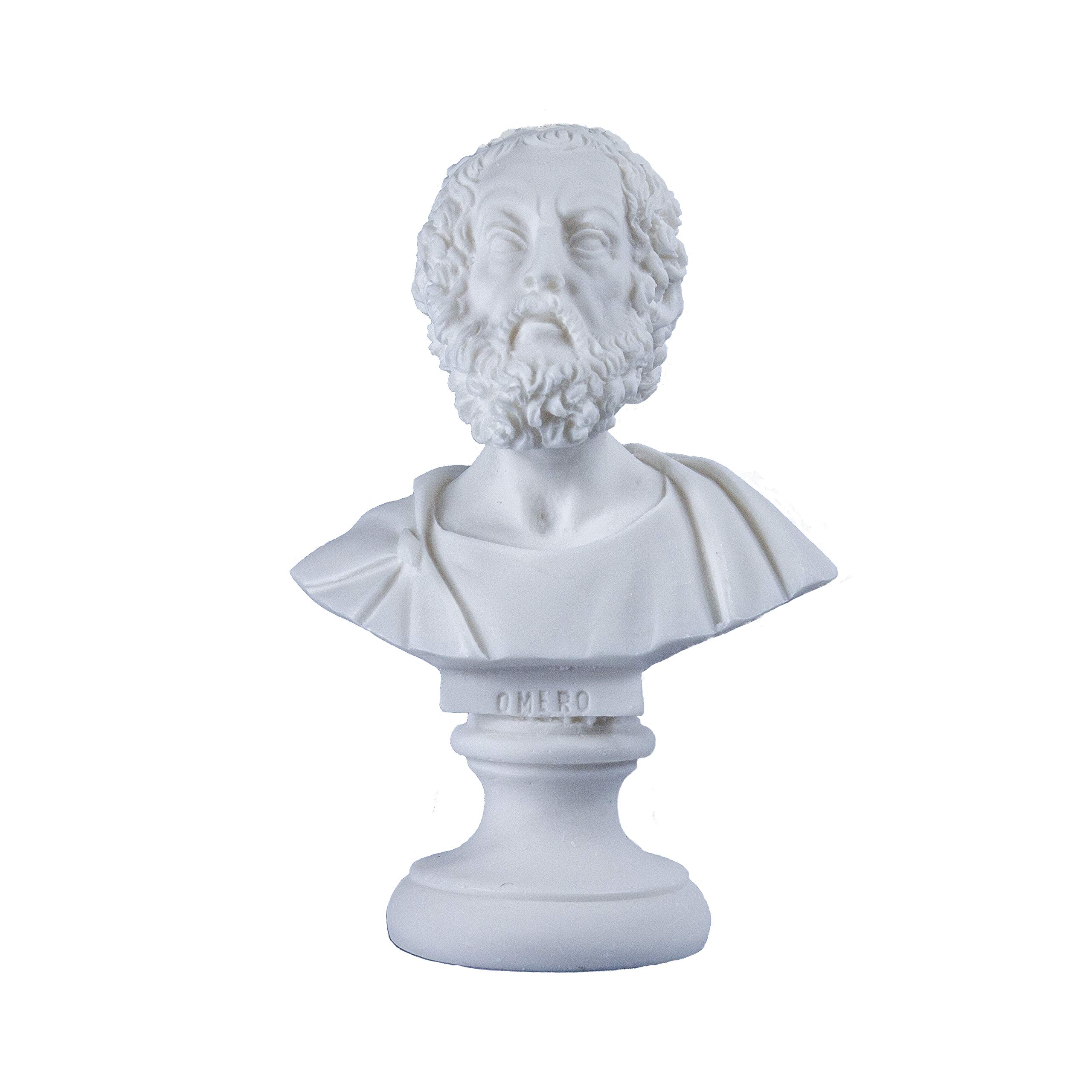 Beautifulgreekstatues Bronze Homer Greek Bust Sculpture Classical Statue Antique Finish Face 5.90 Inch