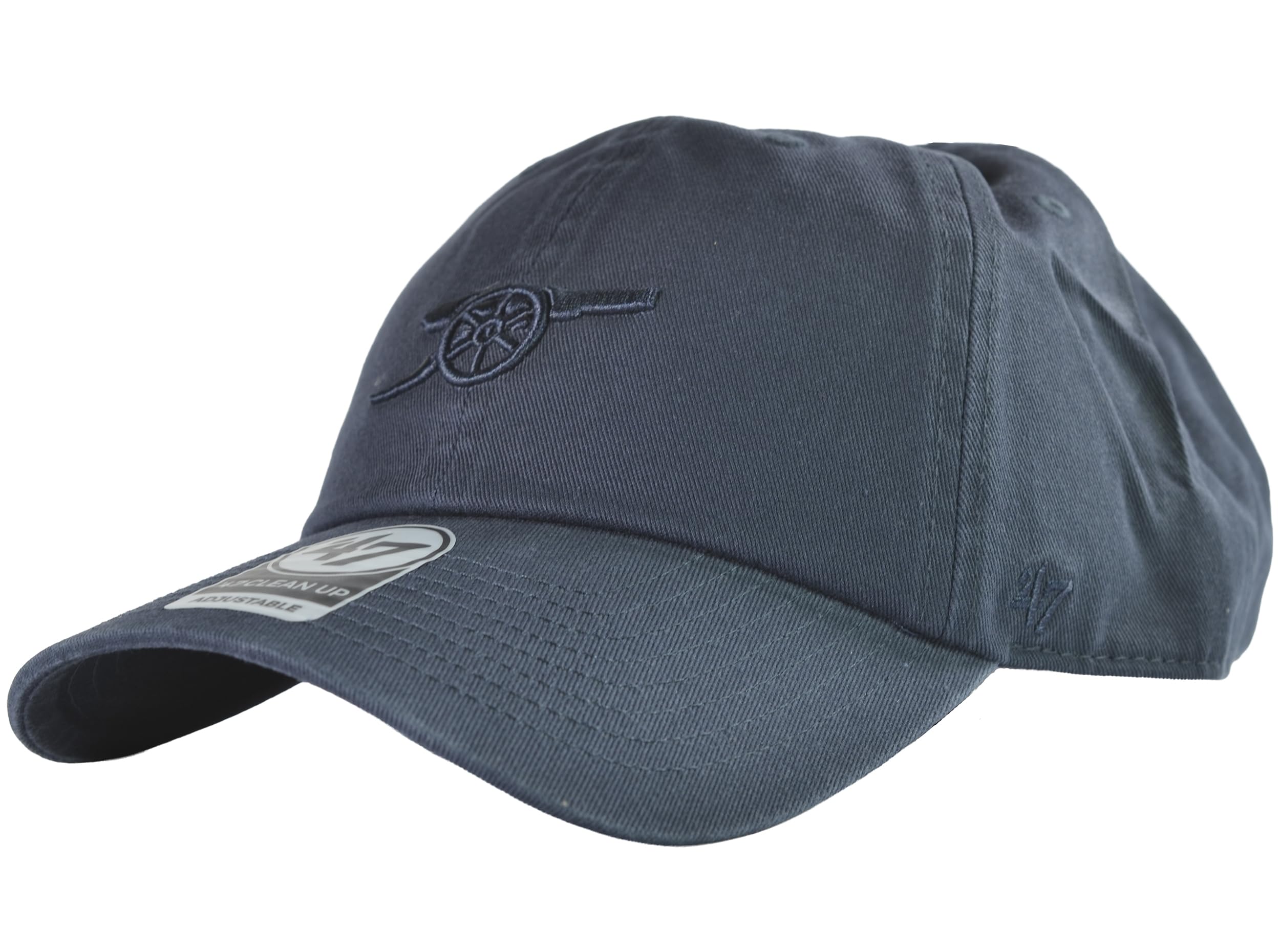 47 Arsenal Clean Up Baseball Cap, Navy, Adjustable, Embroidered Cannon Crest Logo, Cotton Twill