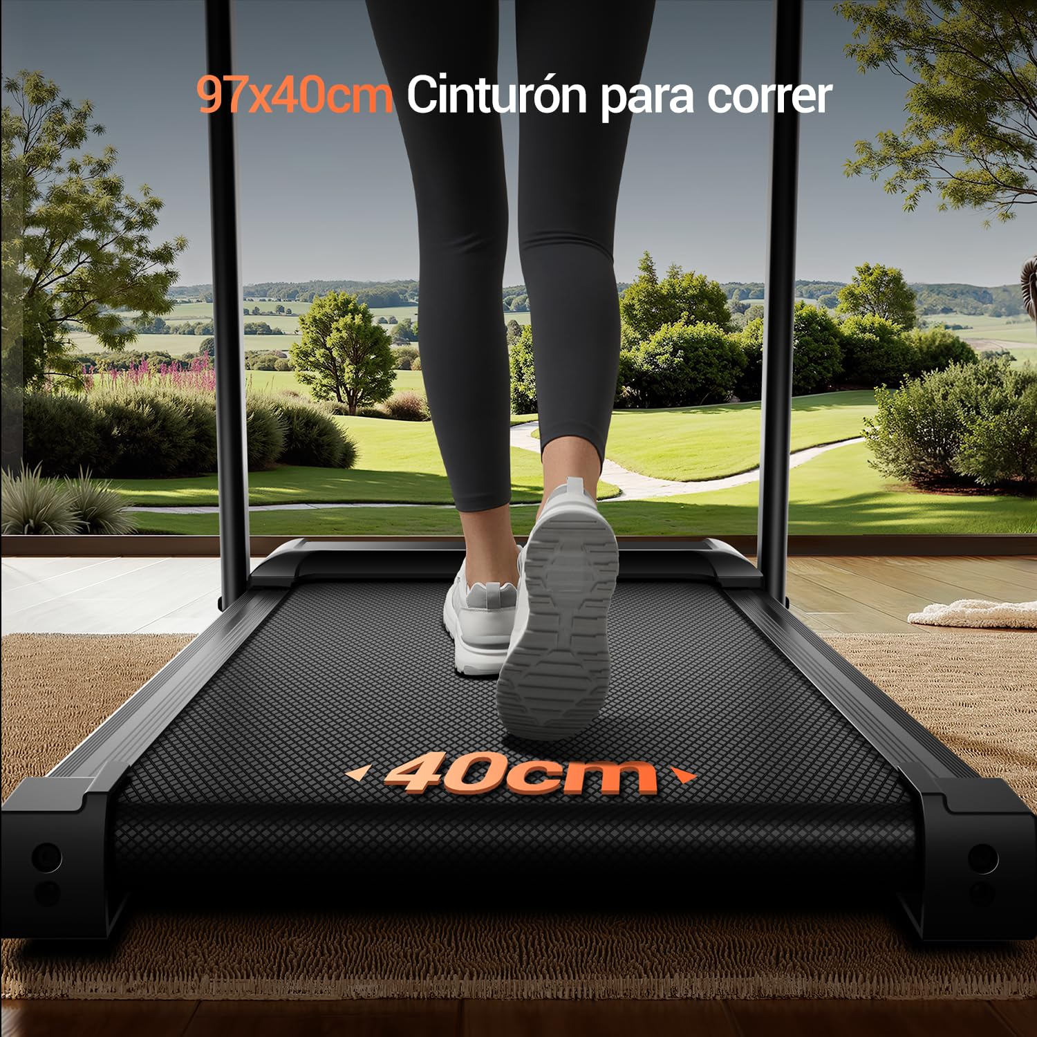 UMAY Cinta de Correr Plegable con Inclinación | Cinta de Andar Plegable,Caminadora Electrica Para Casa Equipado con un Motor de 3,0 CV y Pantalla LED,Máximo 136KG