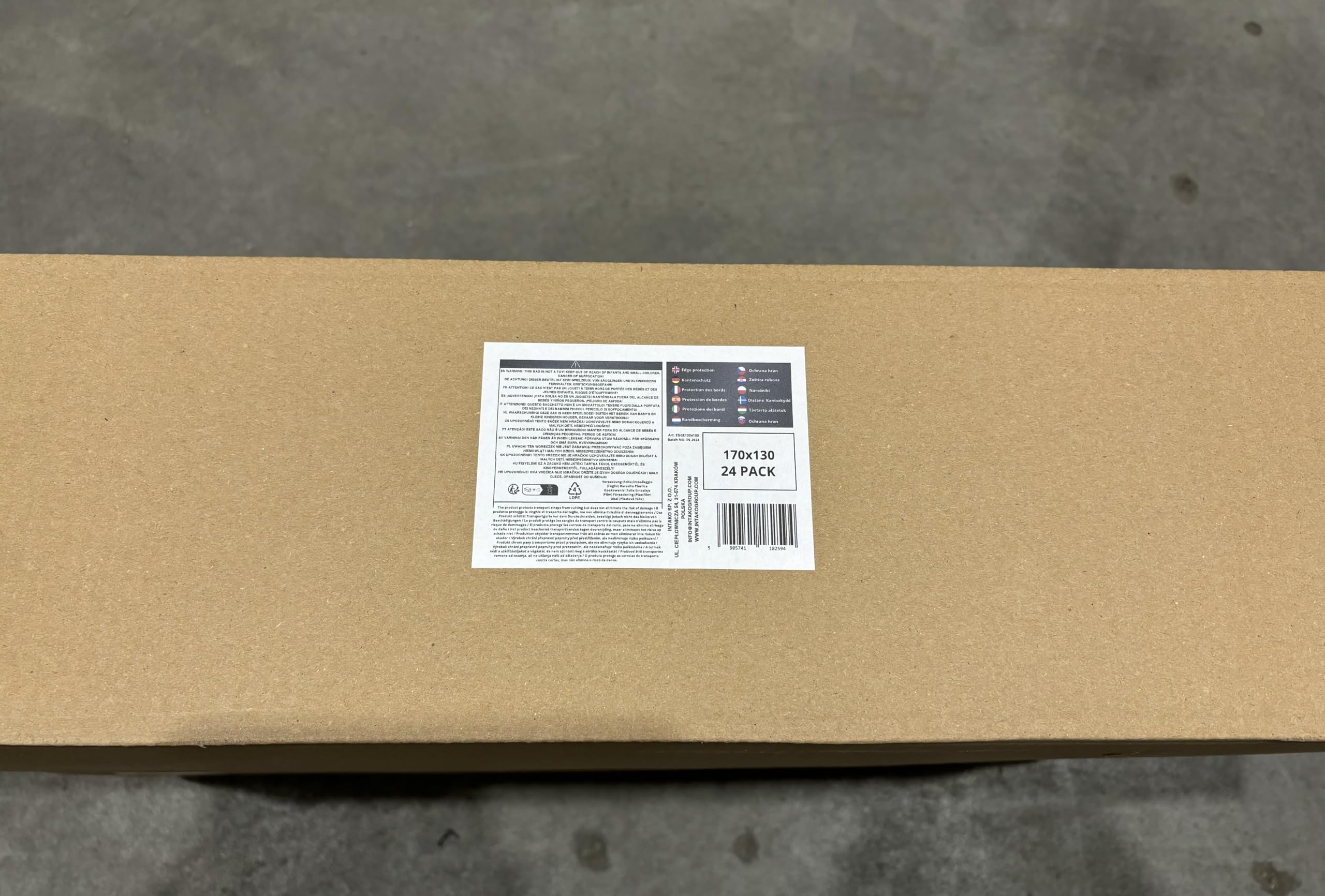 INTAKO Cantonera de Protección para Bordes y Esquinas de hasta 50mm - 24 Piezas - 170x130x150mm - Cantonera Protectora para Cinchas de Amarre y de Carga - Ideal para Cinchas y Transporte en Camión