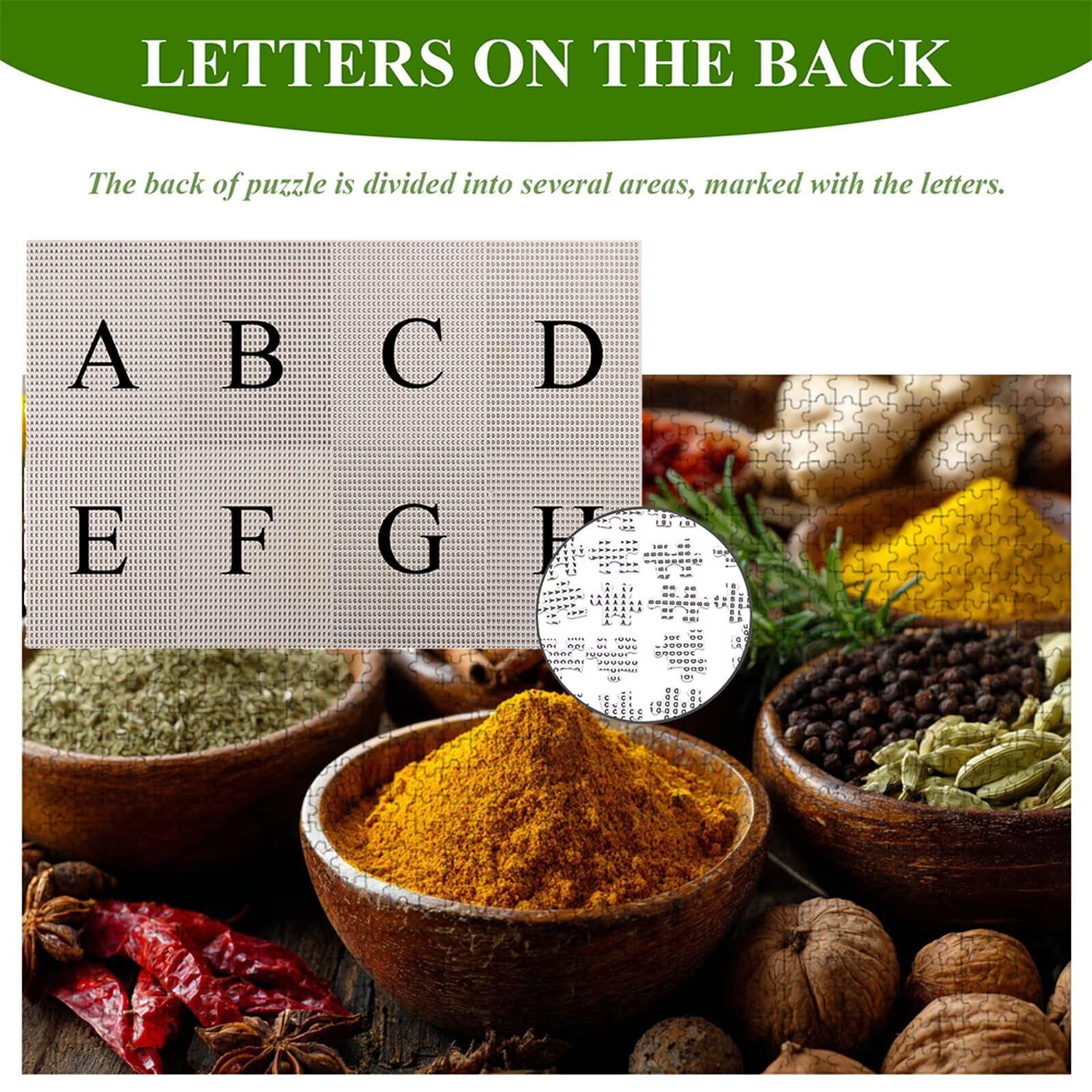 Puzzle 1200 Piezas Adultos Cocina & Vistoso, Rompecabezas con Letras Traseras y Póster, Pasatiempo Antiestrés, Decoración de Pared, Regalo Decorar Mujer Hombre 75 x 50 cm (14 Años +) P3#515