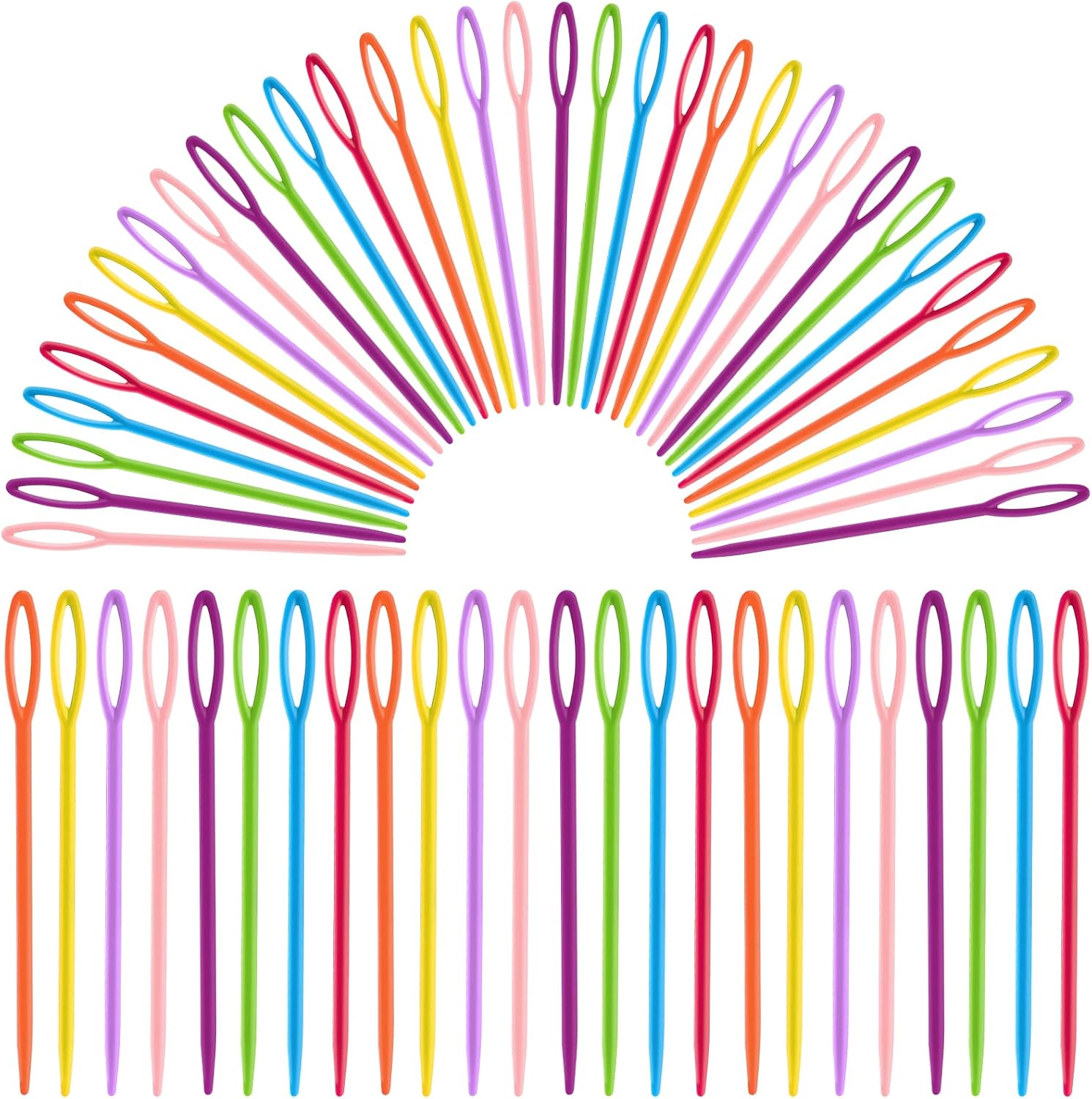 100PCS Plastic Needles Plastic Sewing Needles Plastic Yarn Needles Bulk