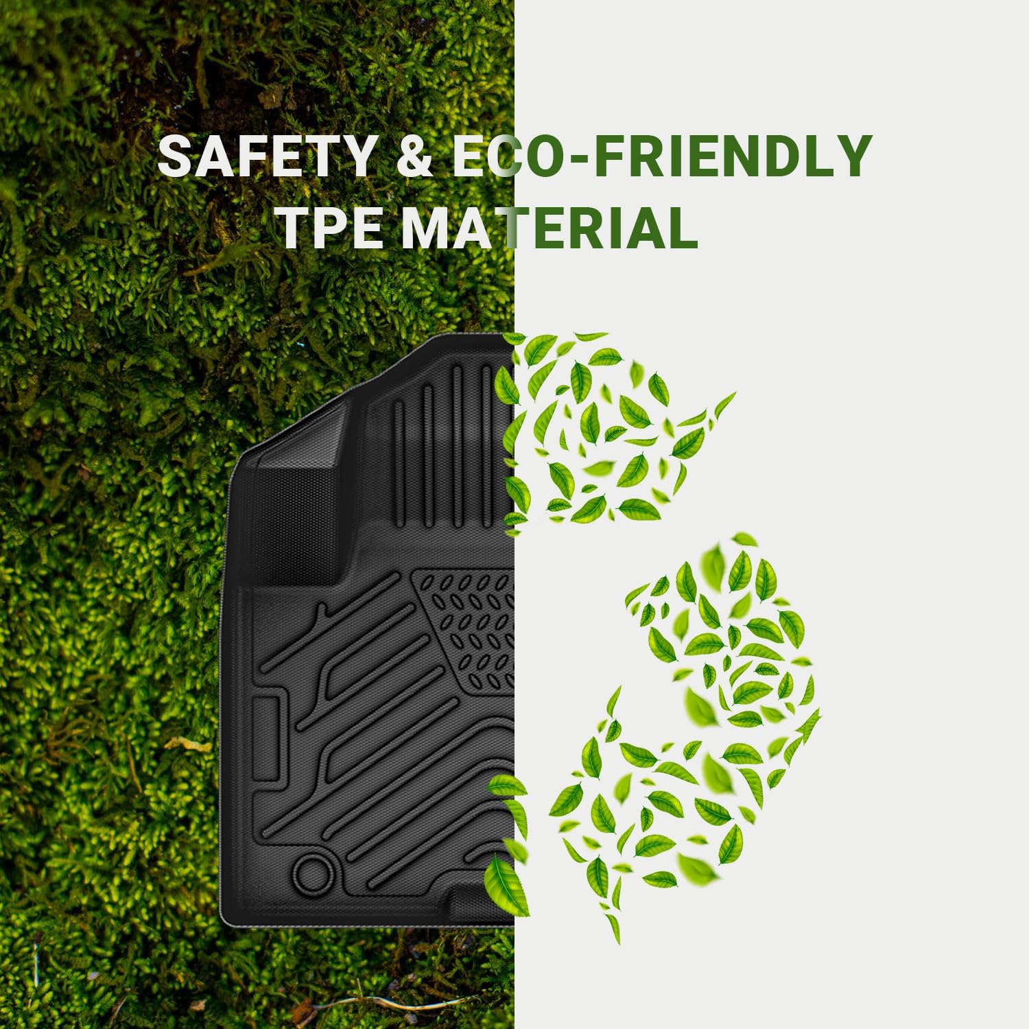 Floor Mats Set Fit for Mazda CX-5 2017-2021, Automotive 1st & 2nd Row Mats and Cargo Liner All Weather TPE Floor Liners and Trunk Mats Custom Anti-Slip Mats Car Mats Accessories, Black 17-21 Mazda CX5 Full Mats Set