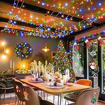 KNONEW 197FT 500 LED Christmas Lights Outdoor String Lights