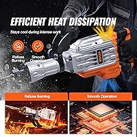 Vista 6 de VEVOR Martillo de demolición, martillo Jack Hammer MAX 3500W, martillo de hormigón, martillo eléctrico resistente de 1900 BPM, cincel de 2 piezas