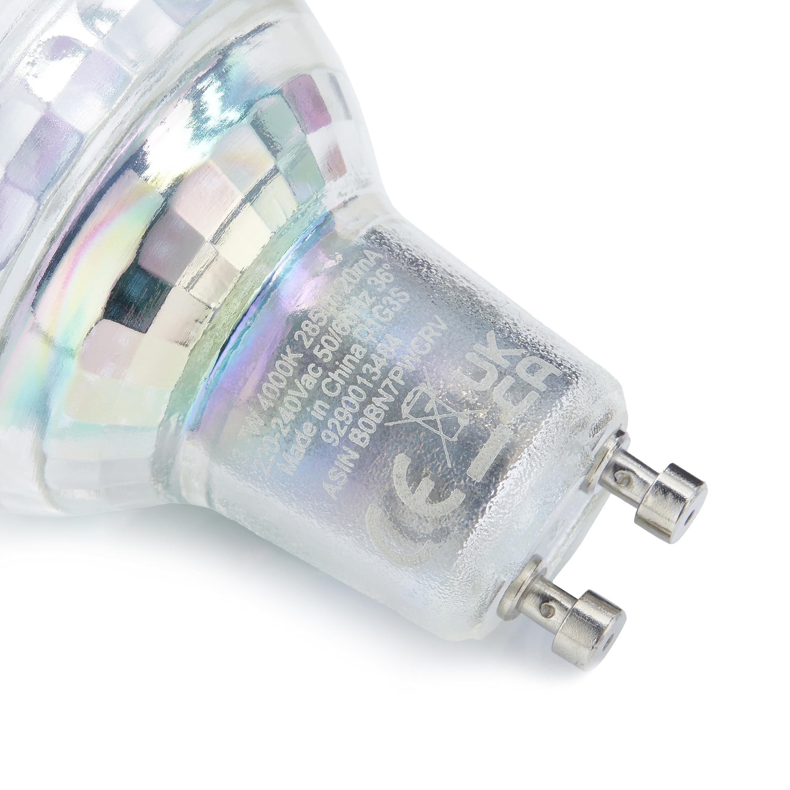 Amazon Basics Foco profesional LED GU10, 3,7 W (equivalente a 35 W), blanco frío, Regulable, 6 Unidad, Paquete de 3