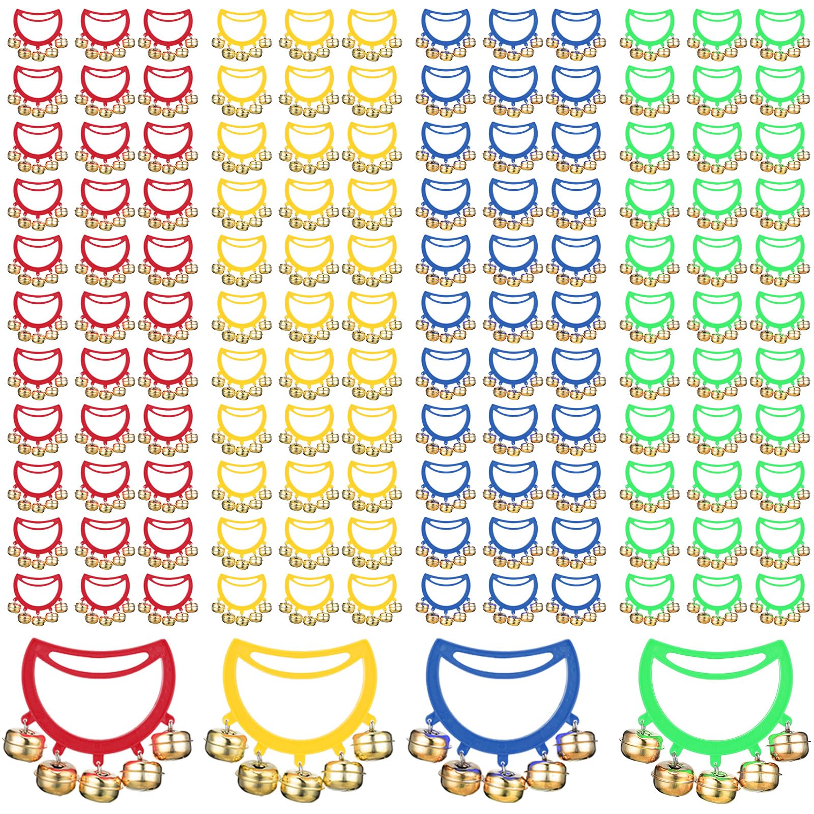 200 Stück Handglocken Jingle Bells Bulk Noise Maker für Kirche