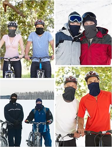 Miniatura 2 de SATINIOR Pasamontañas de 9 piezas, máscara facial completa, protección solar UV, cubierta facial para el verano, refrescante, polaina