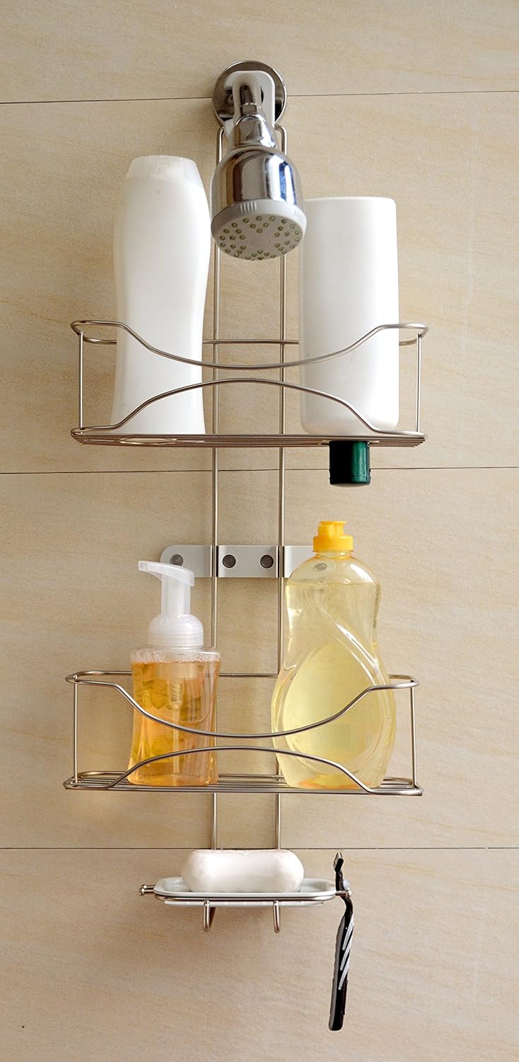 Amazon.co.jp BathSense 3tier Winthropシャワーキャディ BS003SAT ホーム＆キッチン