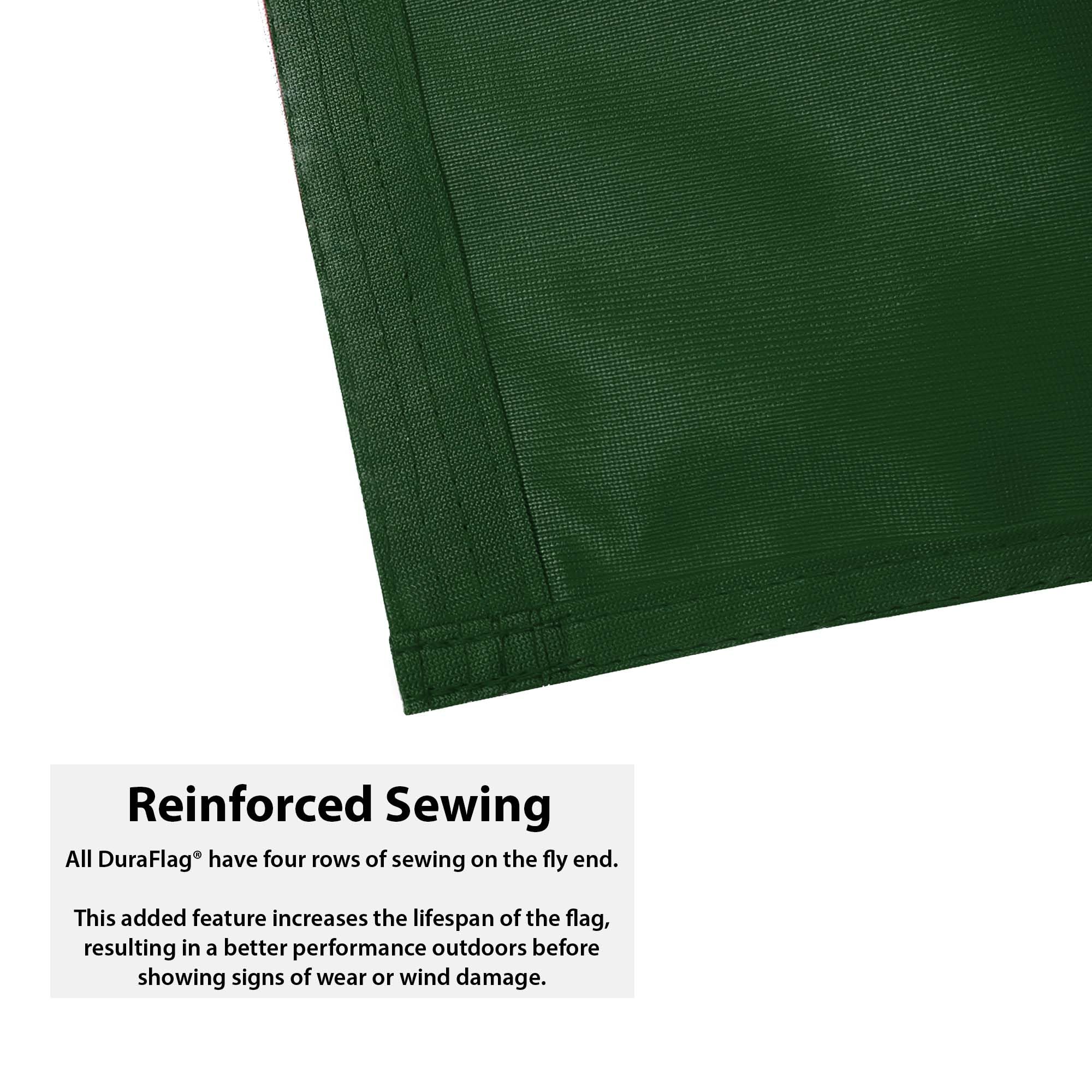 DuraFlag Royal Green Jackets (RGJ) 3ft x 2ft Flag Premium Quality With Rope & Toggle Reinforced Stitching 90cm x 60cm British Army Regiment Flag Heavy Duty Polyester Weatherproof Fade Resistant - Image 4