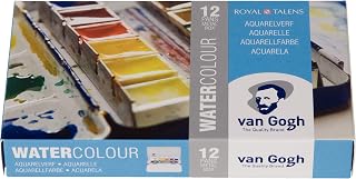 Van Gogh Watercolor Paint Set, Metal Tin, 12-Half Pan