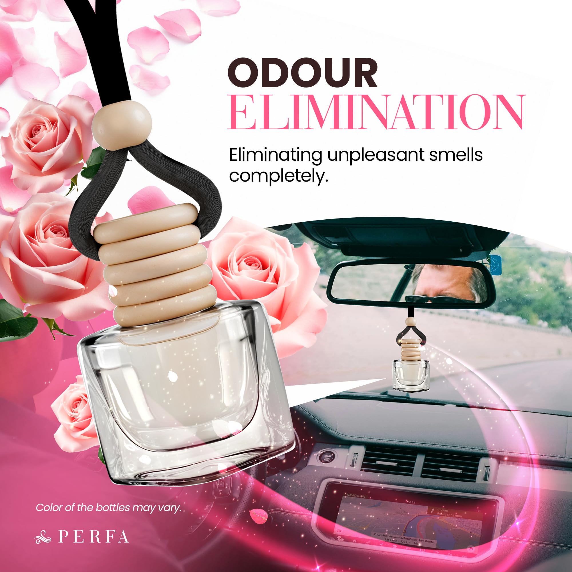 Ambientadores de coche para mujer, fragancia floral de fusión, paquete de 2 ambientadores de coche de larga duración, difusor de olores con aceites esenciales, ambientadores de coche con clip de