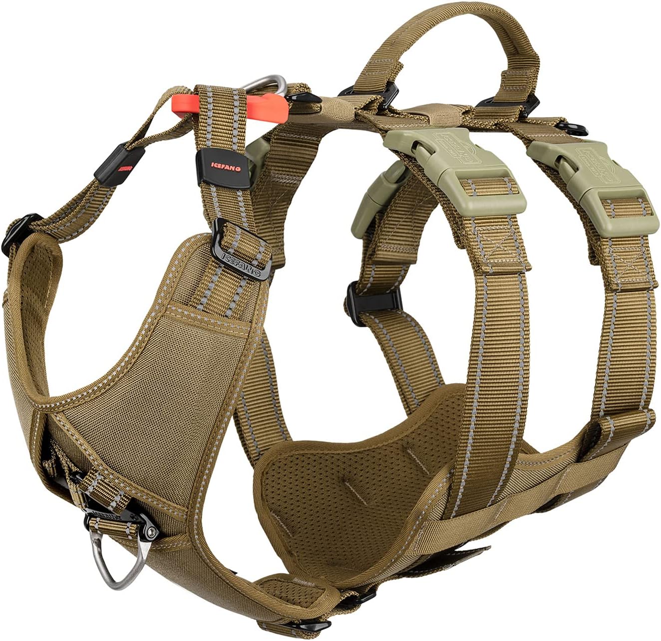 ICEFANG Tactical Dog Strap Harness (4X Clip Version