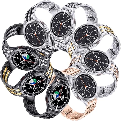 Miniatura 9 de ZPJPPLX Correas de reloj de 0.787 in para Galaxy Watch 5 y 5 Pro, correas de metal de acero inoxidable para Samsung Galaxy Watch 4 y Watch 4