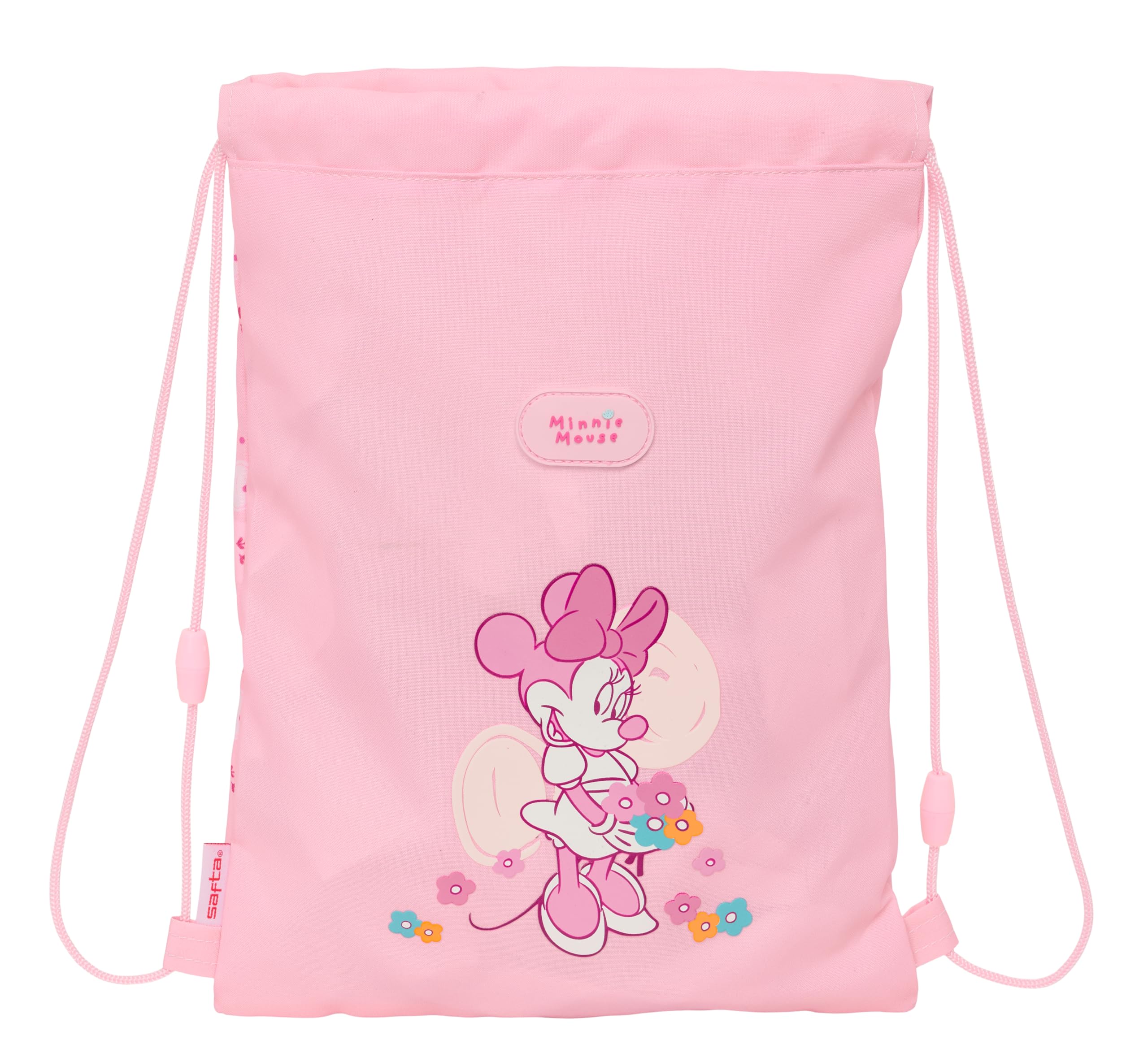 Safta MINNIE MOUSE BABY - Junior Flat Bag Backpack, Ideal for Children of Different Ages, Comfortable and Versatile, Quality and Resistance, 26 x 34 cm, light pink, M, Casual