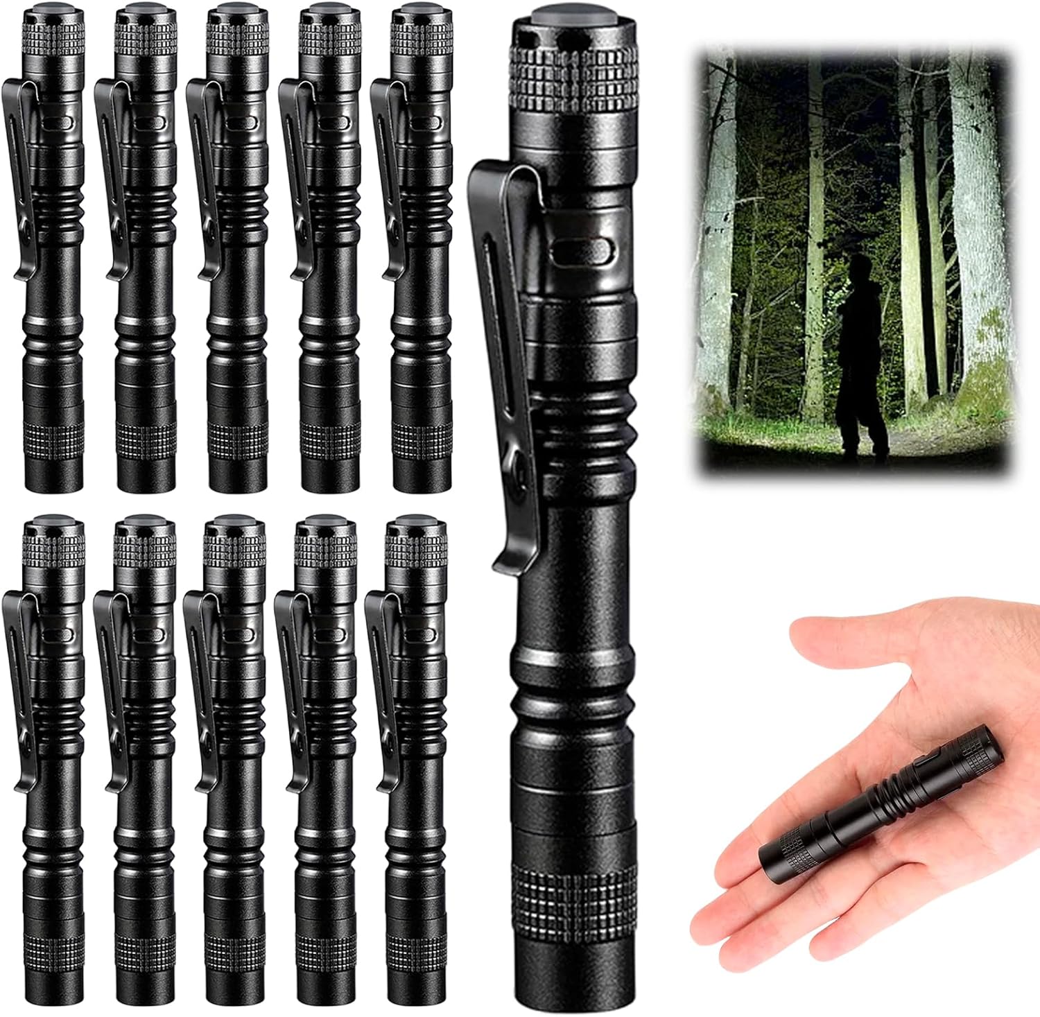 LED Pen Flashlights, 10 PCS 3.5 Inch LED Pocket Pen Light, Pocket
