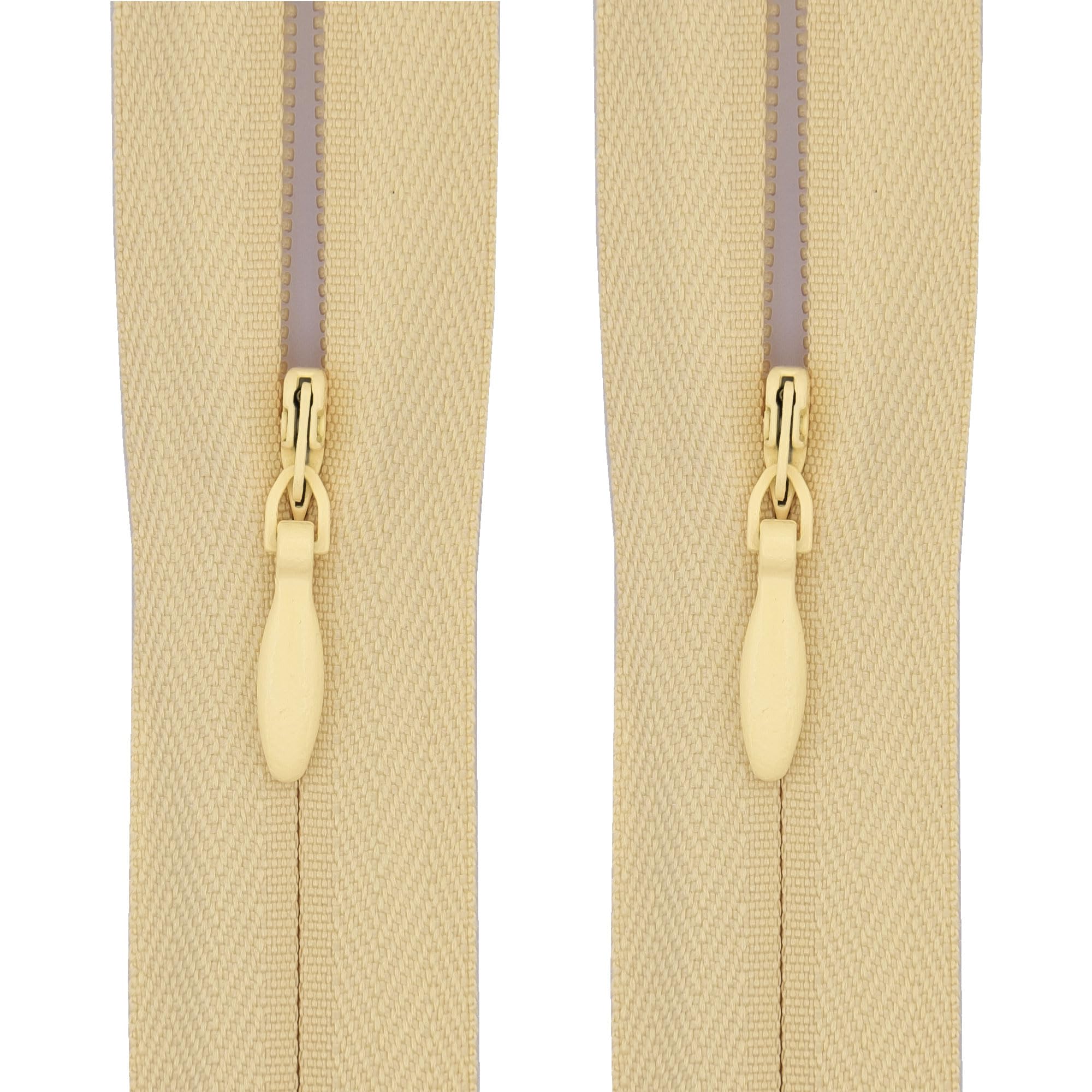 #3 Invisible Zips, 2 Pack, 16 Inch, Creamy Biscuit-Beige
