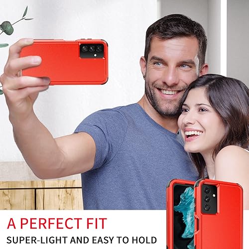 Miniatura 6 de Unitedtime - Funda para Galaxy A13 Protección contra caídas resistente a prueba de golpes Militar Bumper Funda para teléfono Resistente (rojo)