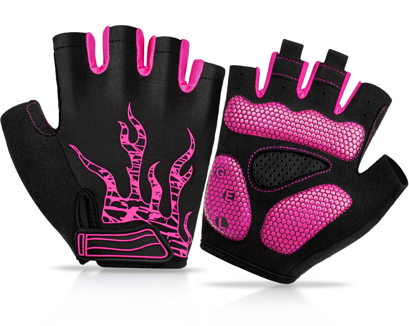 Gants Cyclisme Demi-Doigts Gants Velo Gel Anti-Choc Anti-Dérapage, Respirant Gant Demi Doigt Mitaines Velo Homme, Gants VTT Gel Été de Fitness Sport Escalade pour Homme et Femme